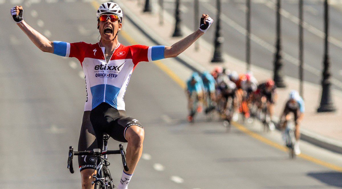 Bob Jungels della Etixx - Quick-Step vince per distacco la prima tappa del Tour of Oman 2016
