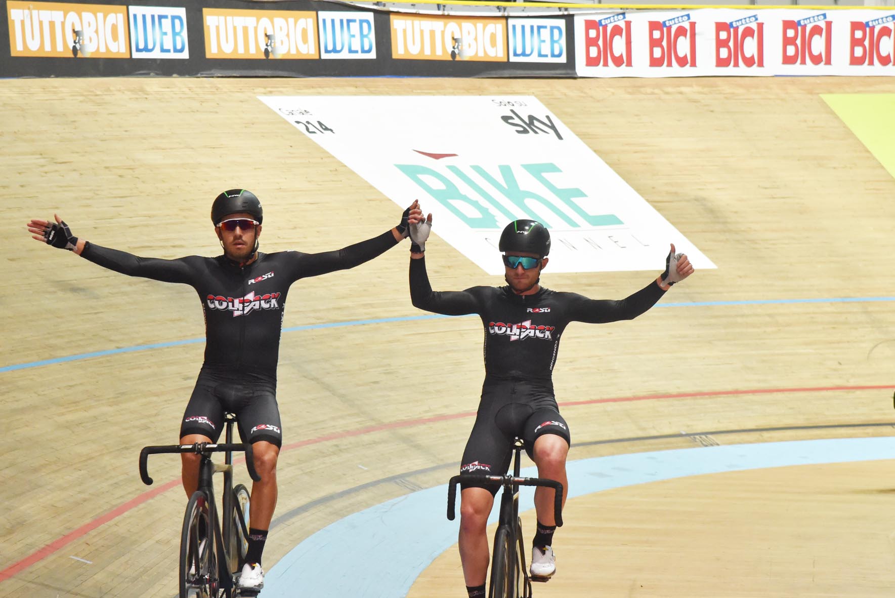 Simone Consonni e Francesco Lamon in pista