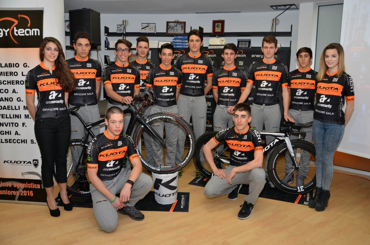 La squadra Juniores dell'Energy Team versione 2016
