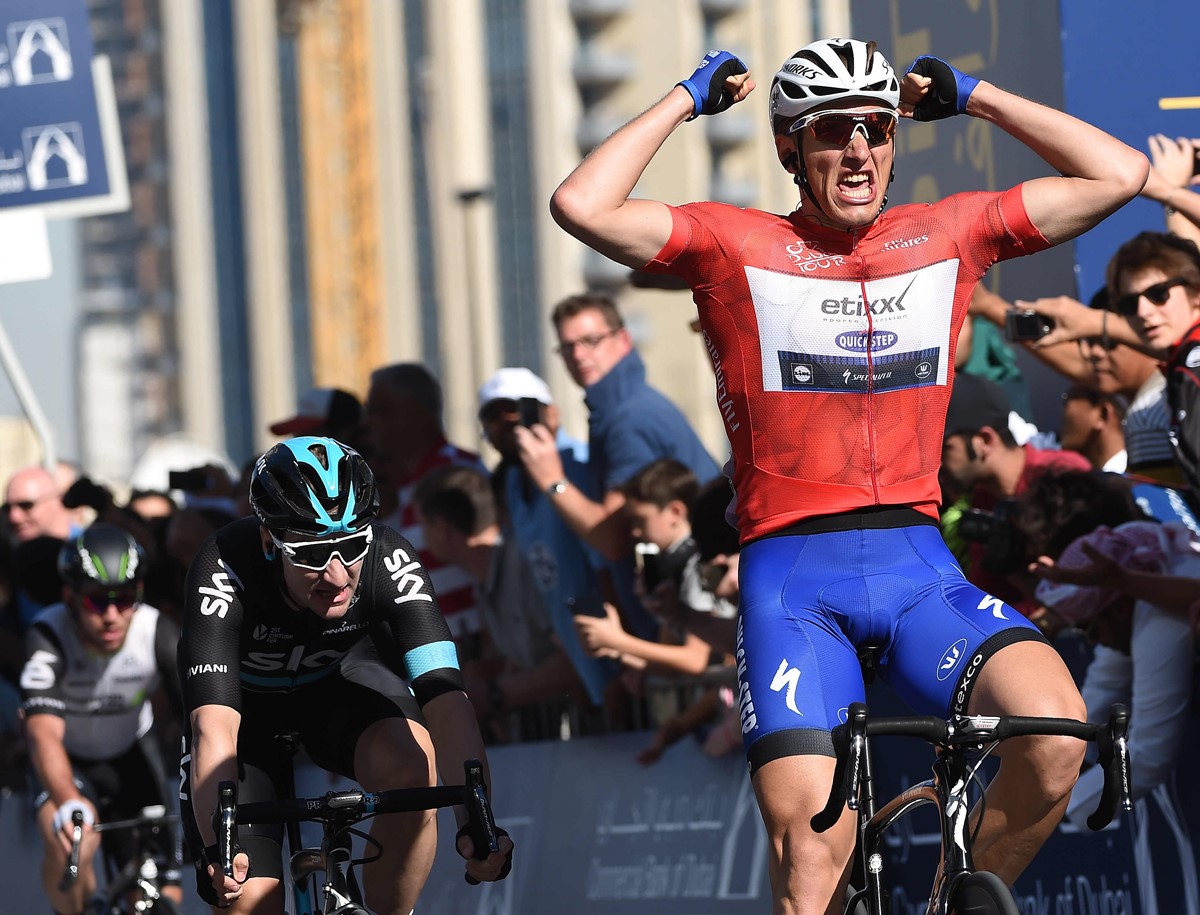 Marcel Kittel batte Elia Viviani nell'ultima volata del Dubai Tour 2016