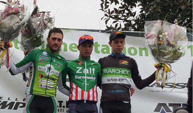Il podio del Memorial Polese 2016 con Maronese, Delledonne e Vettorel