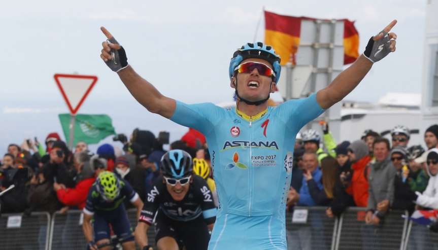 Luis Leon Sanchez (Astana) vince la seconda tappa della Volta ao Algarve (foto Bettiniphoto/Astana)