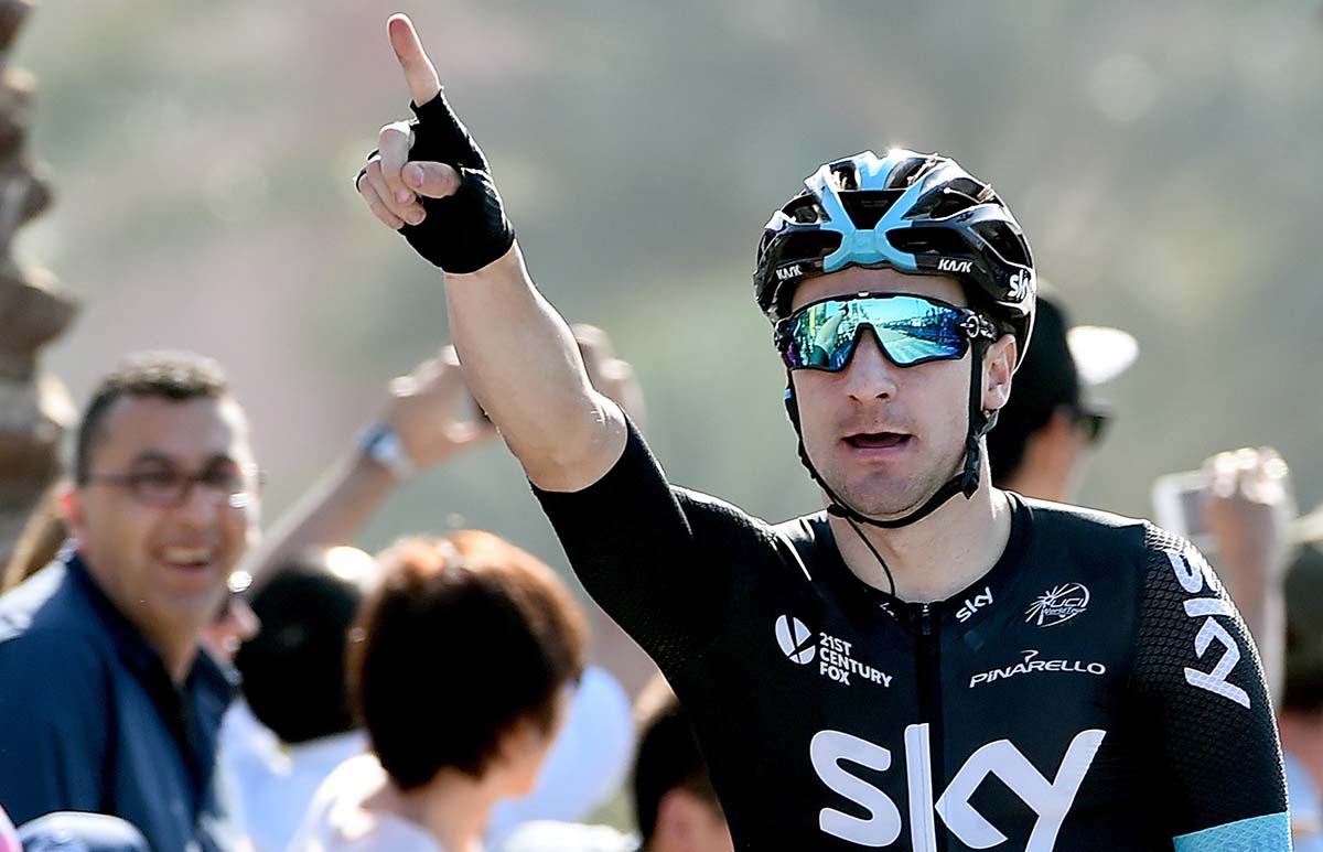 Elia Viviani (Team Sky) vince la seconda tappa del Dubai Tour
