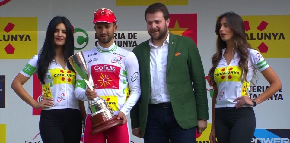 Nacer Bouhanni leader dopo la vittoria nella prima tappa della Volta a Catalunya