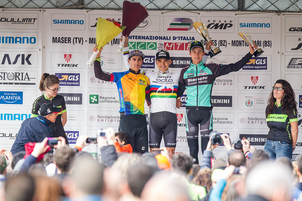 Il podio Open Maschile della prova maschile La Montagnetta