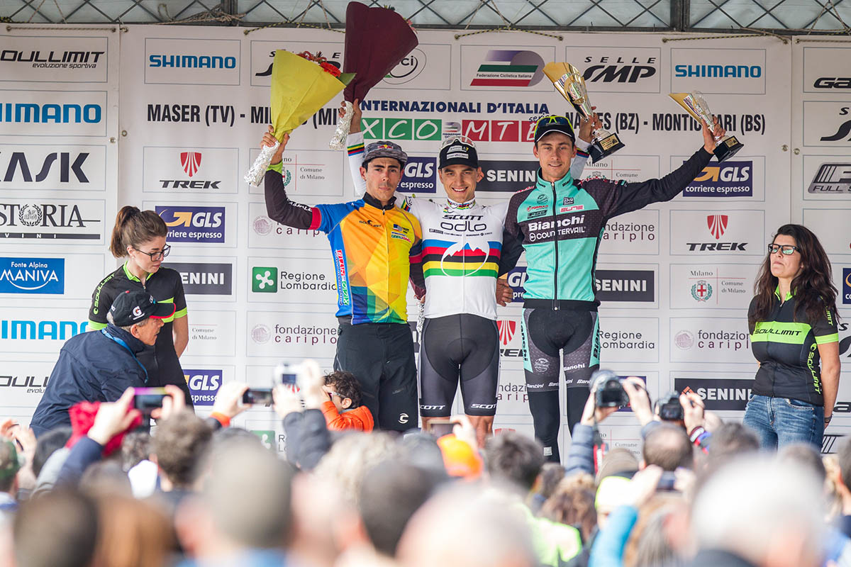 Il podio Open Maschile della prova maschile La Montagnetta