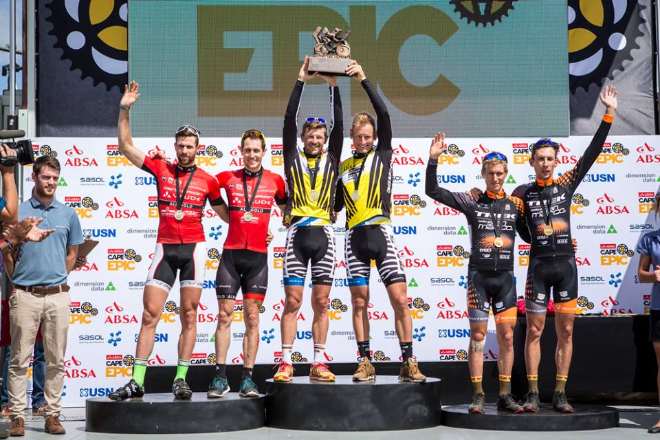 Podio finale Cape Epic 2016