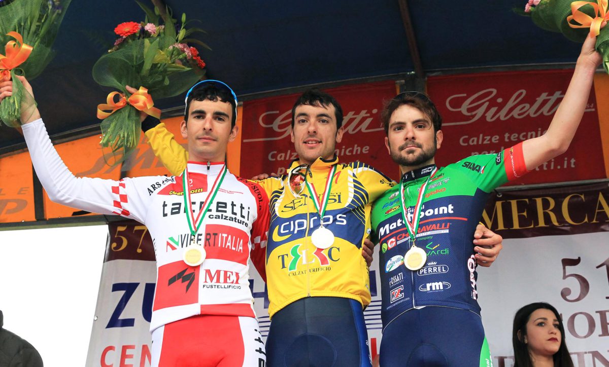 Il podio della Coppa Fiera di Marcatale 2016 vinta da Paolo Baccio