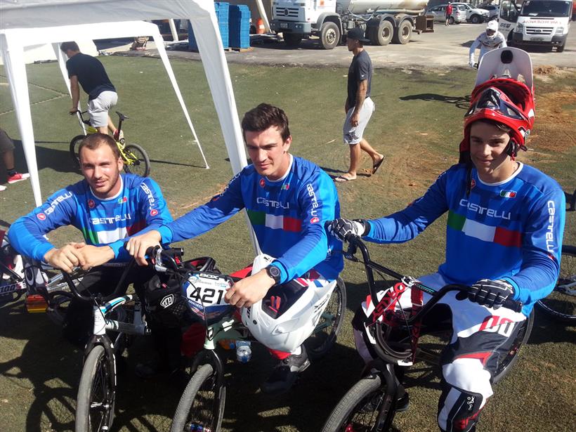 I tre azzurri in visita alla pista BMX di Rio2016