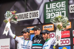 Il podio della Liegi-Bastogne-Liegi 2016