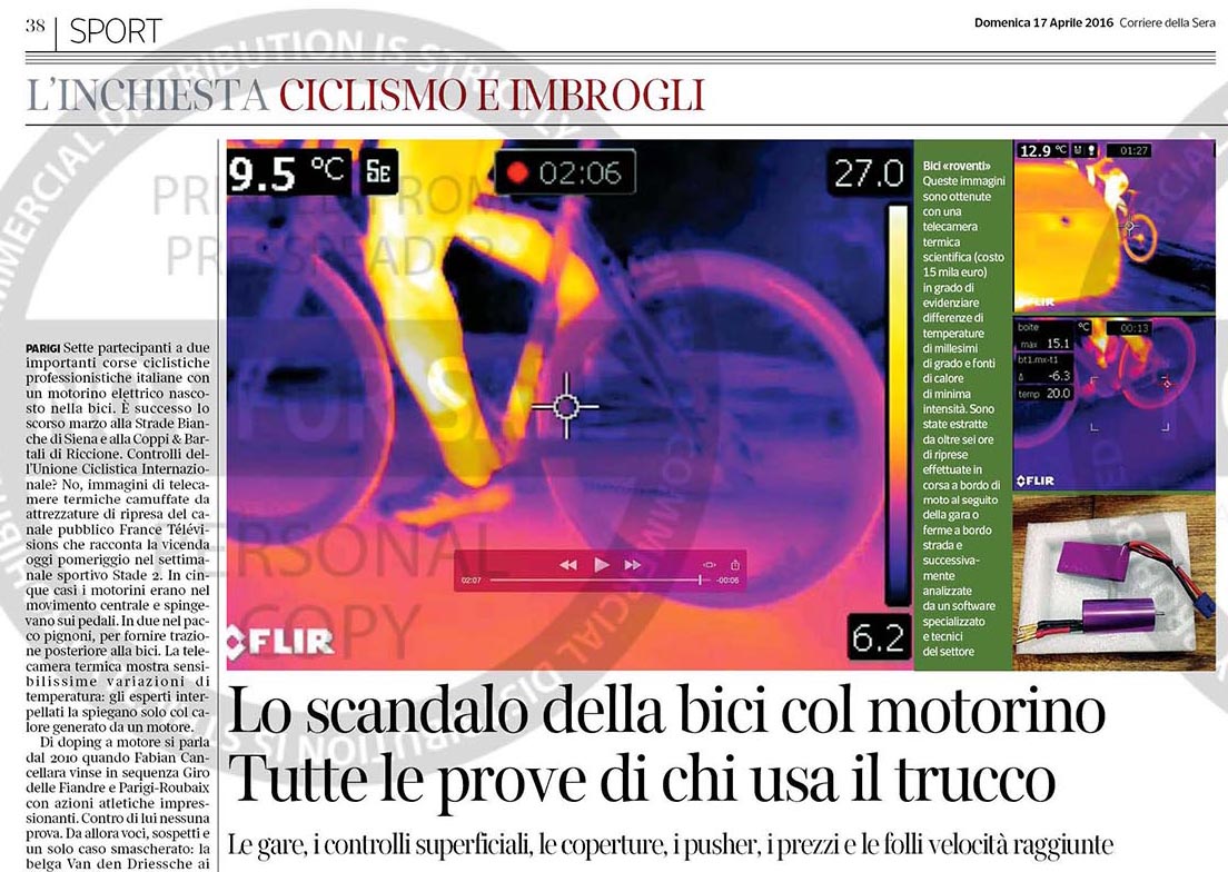 Il titolo della pagina del Corriere della Sera di oggi