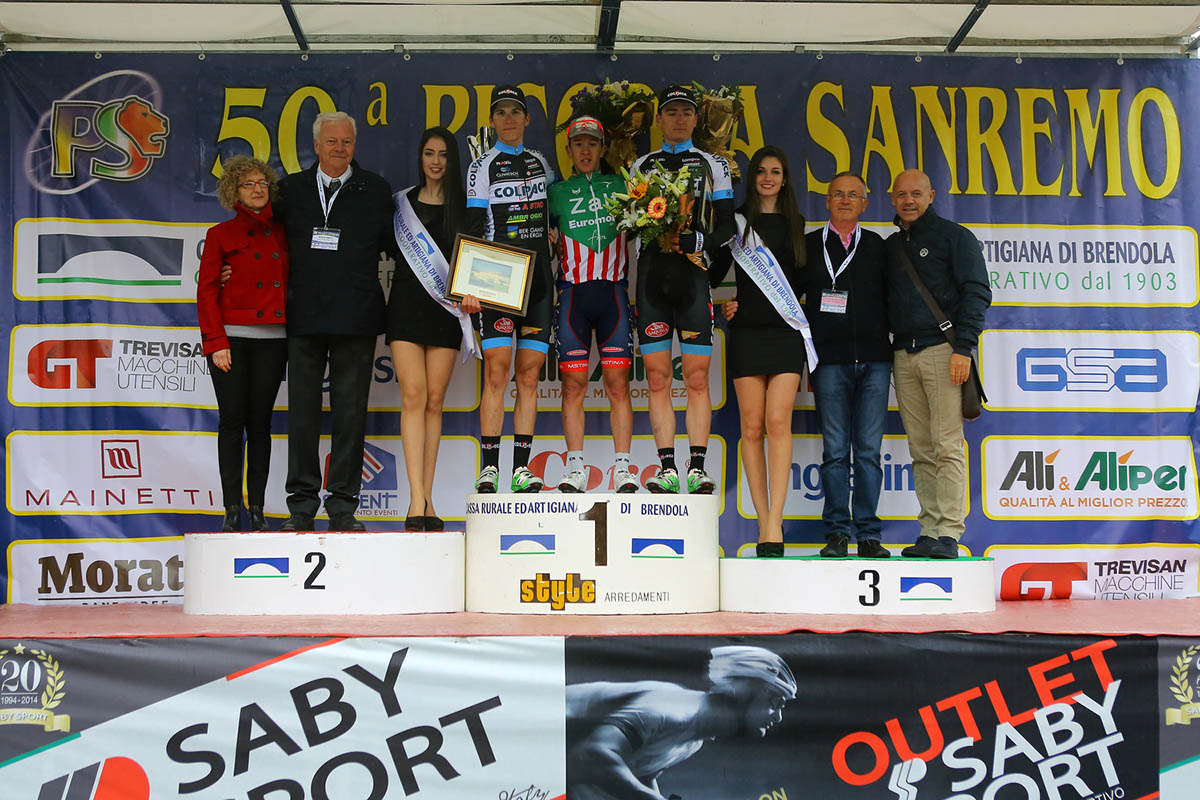 Il podio della Piccola Sanremo 2016