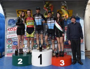 Il podio del Gp Sportivi di Sovilla con Mozzato, Gazzoli e Zana