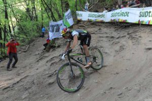 Marco Aurelio Fontana in azione a Nalles nel 2015