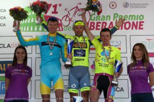 Il podio del Gp della Liberazione 2016
