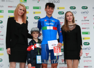 Alessandro Covi premiato come il più combattivo della tappa