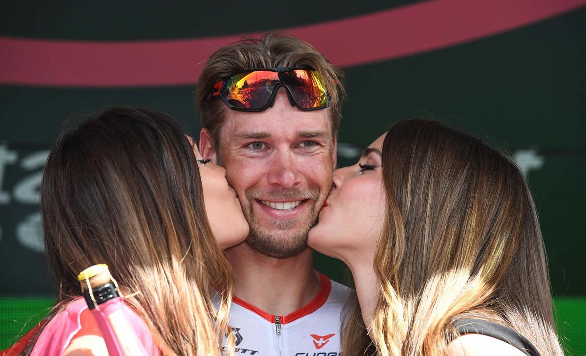 Il tedesco Roger Kluge vincitore della 17/a tappa del Giro d'Italia