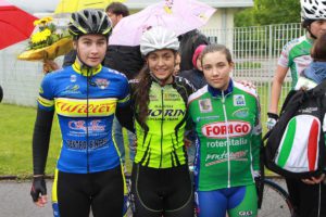 Il podio Donne Allieve della gara di Egna