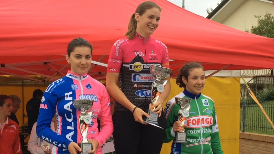 Il podio Donne Allieve di Mareno di Piave