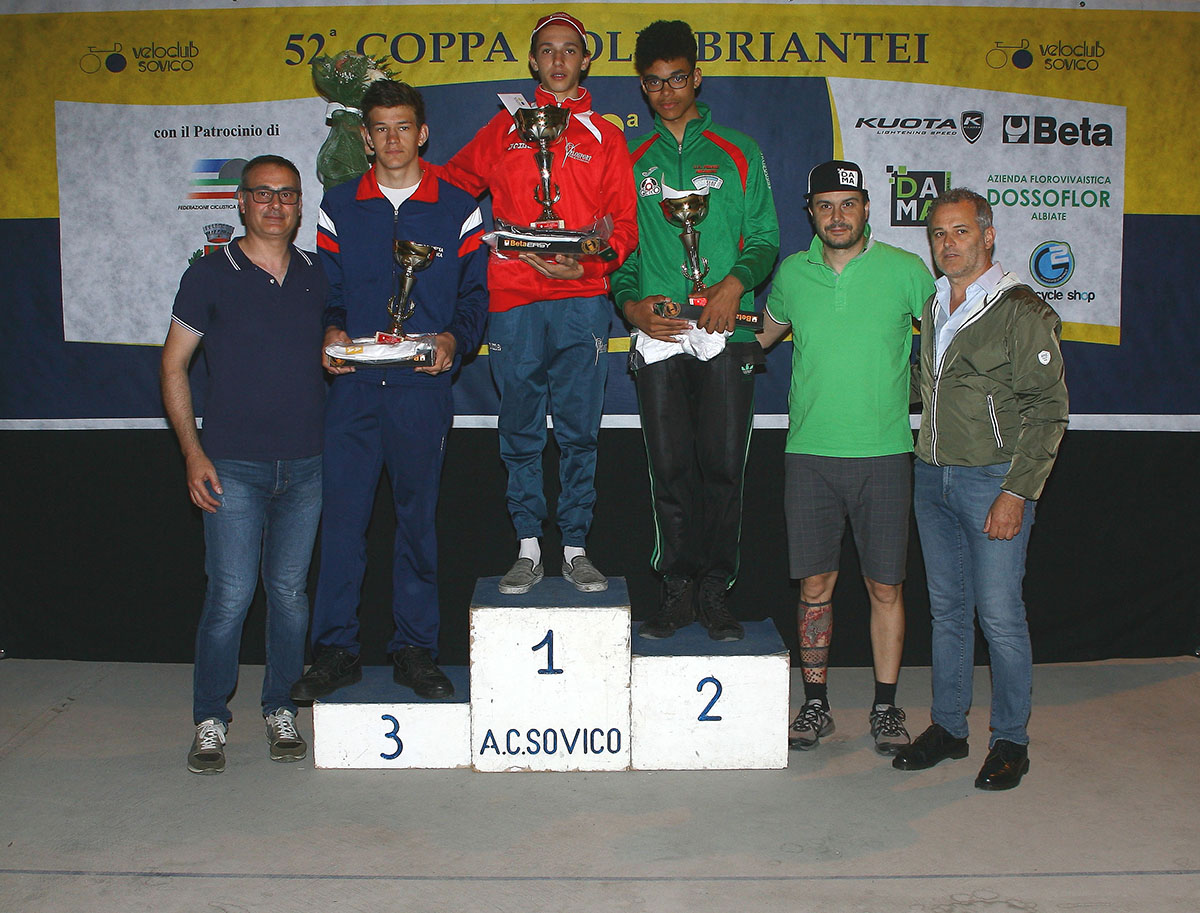 Il podio della Coppa Colli Briantei 2016 per Allievi