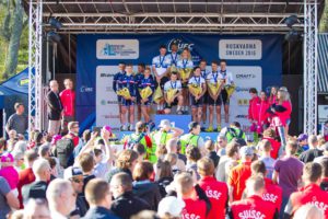 Il podio del Campionato Europeo Team Relay 2016