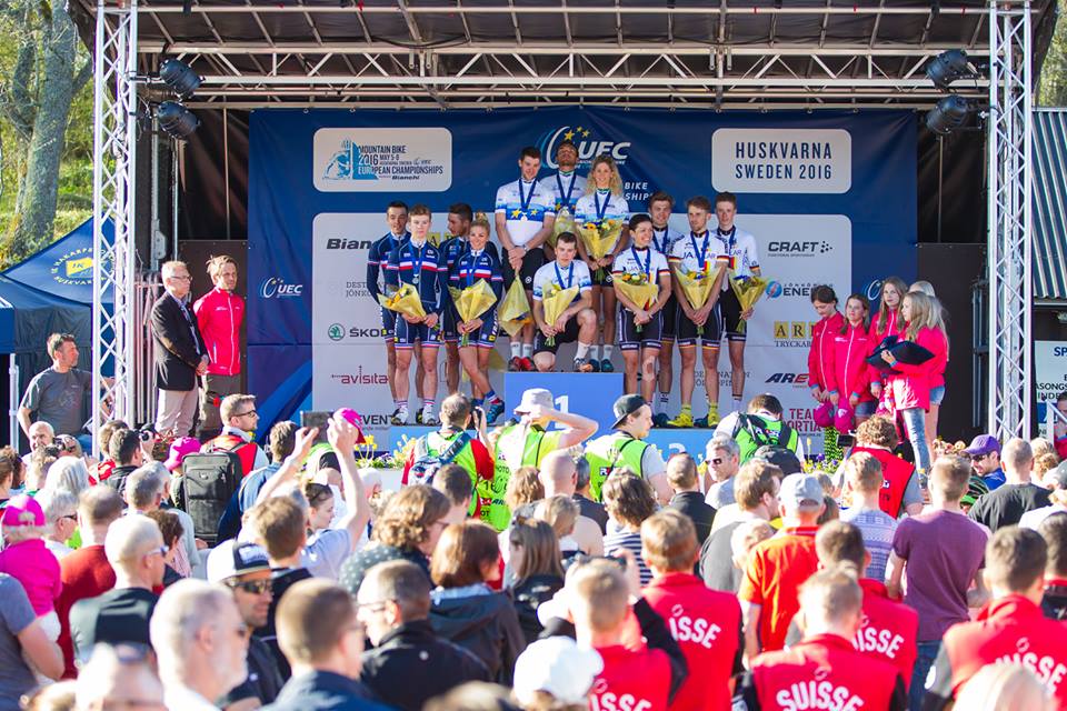 Il podio del Campionato Europeo Team Relay 2016