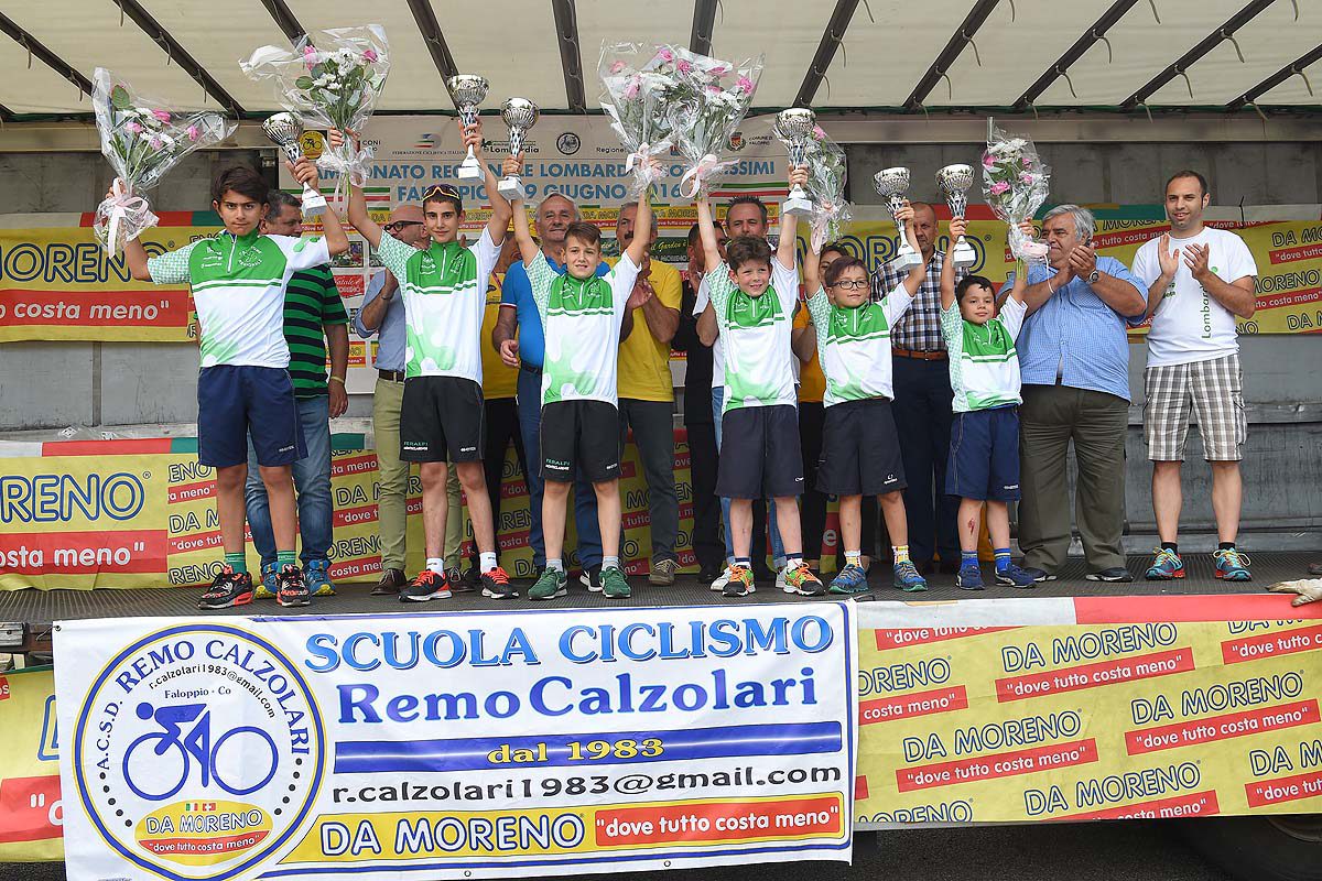 I campioni lombardi maschi 2016 della categoria Giovanissimi