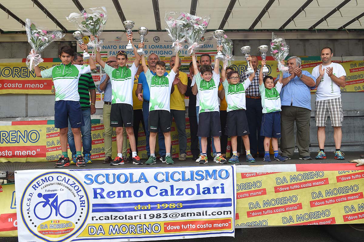 I campioni lombardi maschi 2016 della categoria Giovanissimi