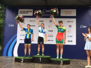 Il podio femminile del Campionato Europeo Marathon 2016
