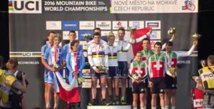 Il podio del Campionato del Mondo Team Relay 2016