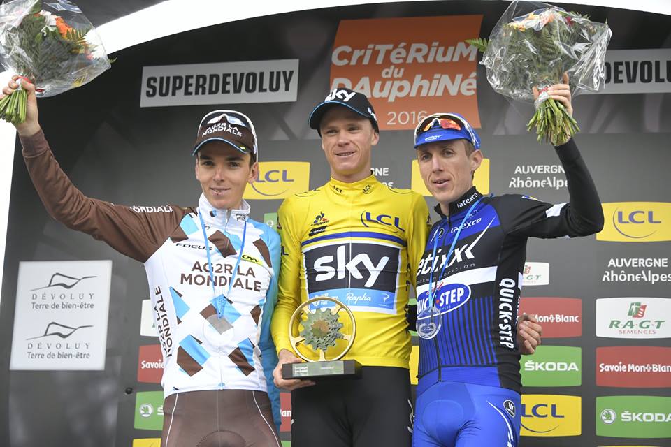 Il podio finale del Criterium du Dauphine 2016