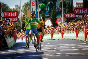 Peter Sagan batte Chris Froome nella volata di Montpellier