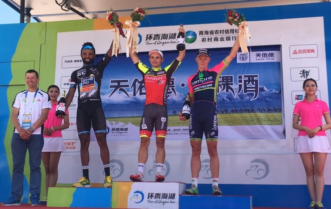 Il podio dell'undicesima tappa