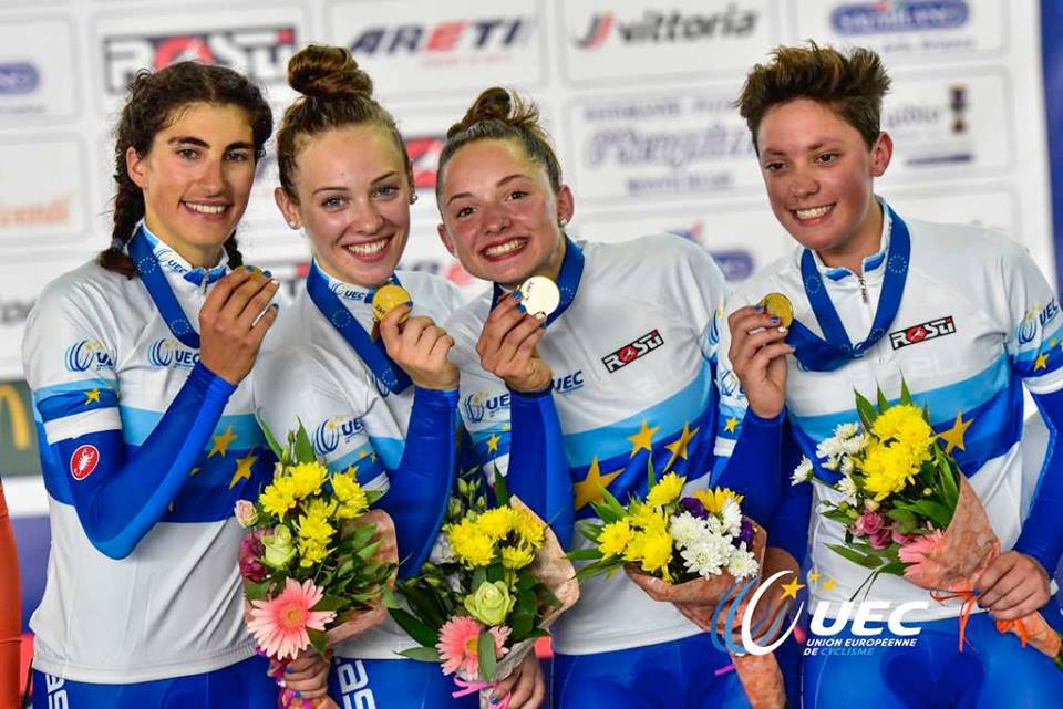Il quartetto Donne Junior campione d'Europa