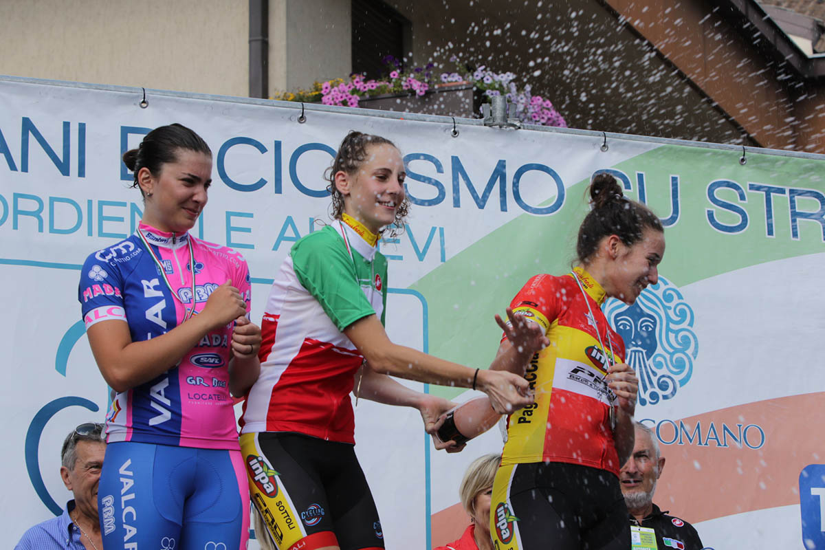 La festa sul podio tricolore