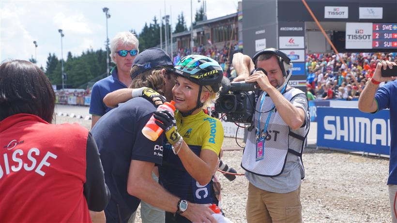 Festa per la svedese Jenny Rissveds, campionessa del mondo Donne U23