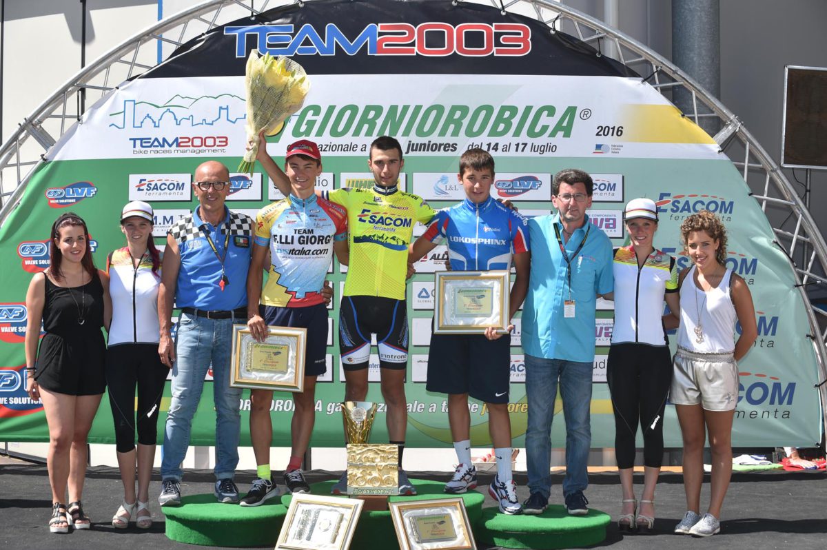 Il podio finale della 3GIORNIOROBICA 2016