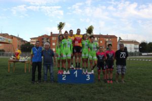 Podio Velocità a squadre Donne Allieve
