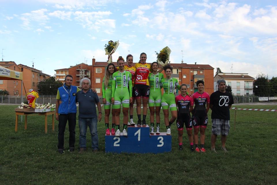 Podio Velocità a squadre Donne Allieve