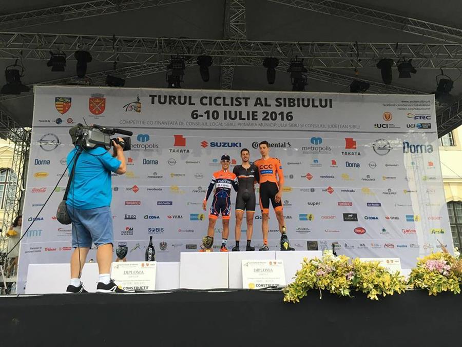 Il podio del crono-prologo del Sibiu Tour