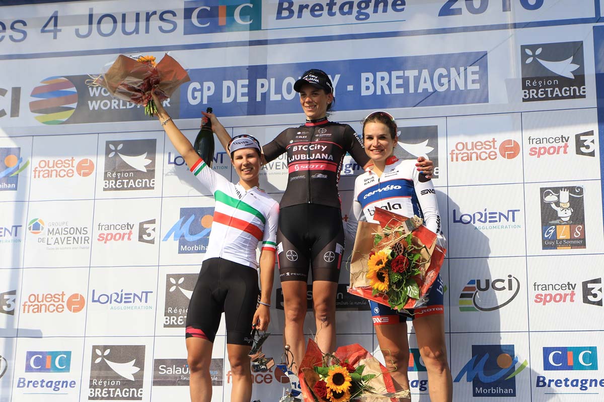 Il podio del Gp de Plouay-Bretagne