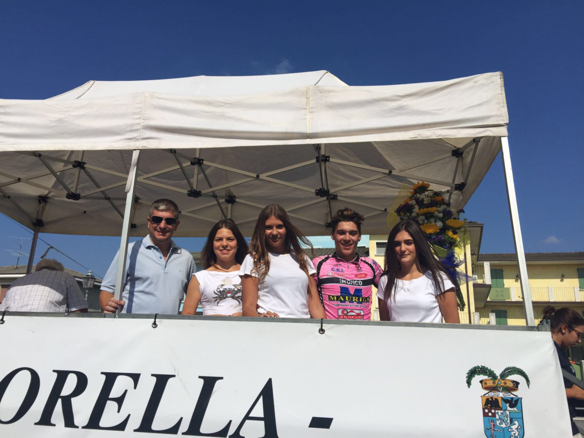 Tomas Trainini sul podio di Isorella