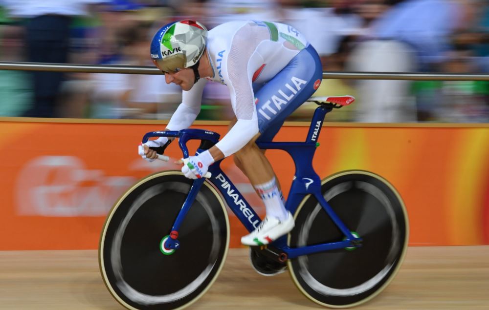 Elia Viviani in azione a Rio 2016