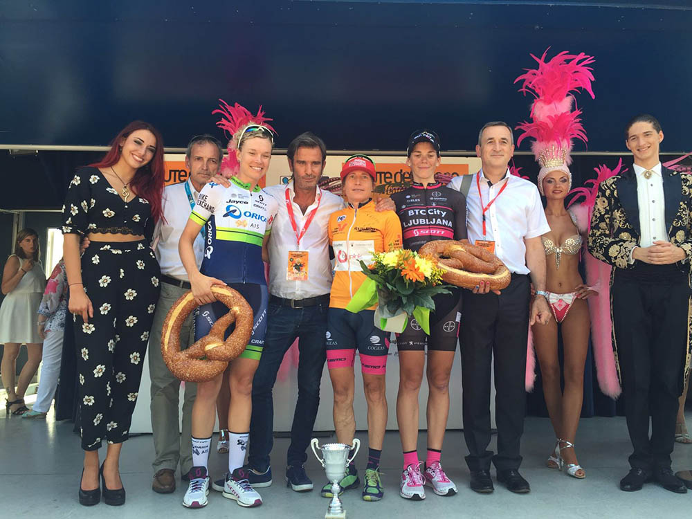 Il podio finale della La Route de France 2016