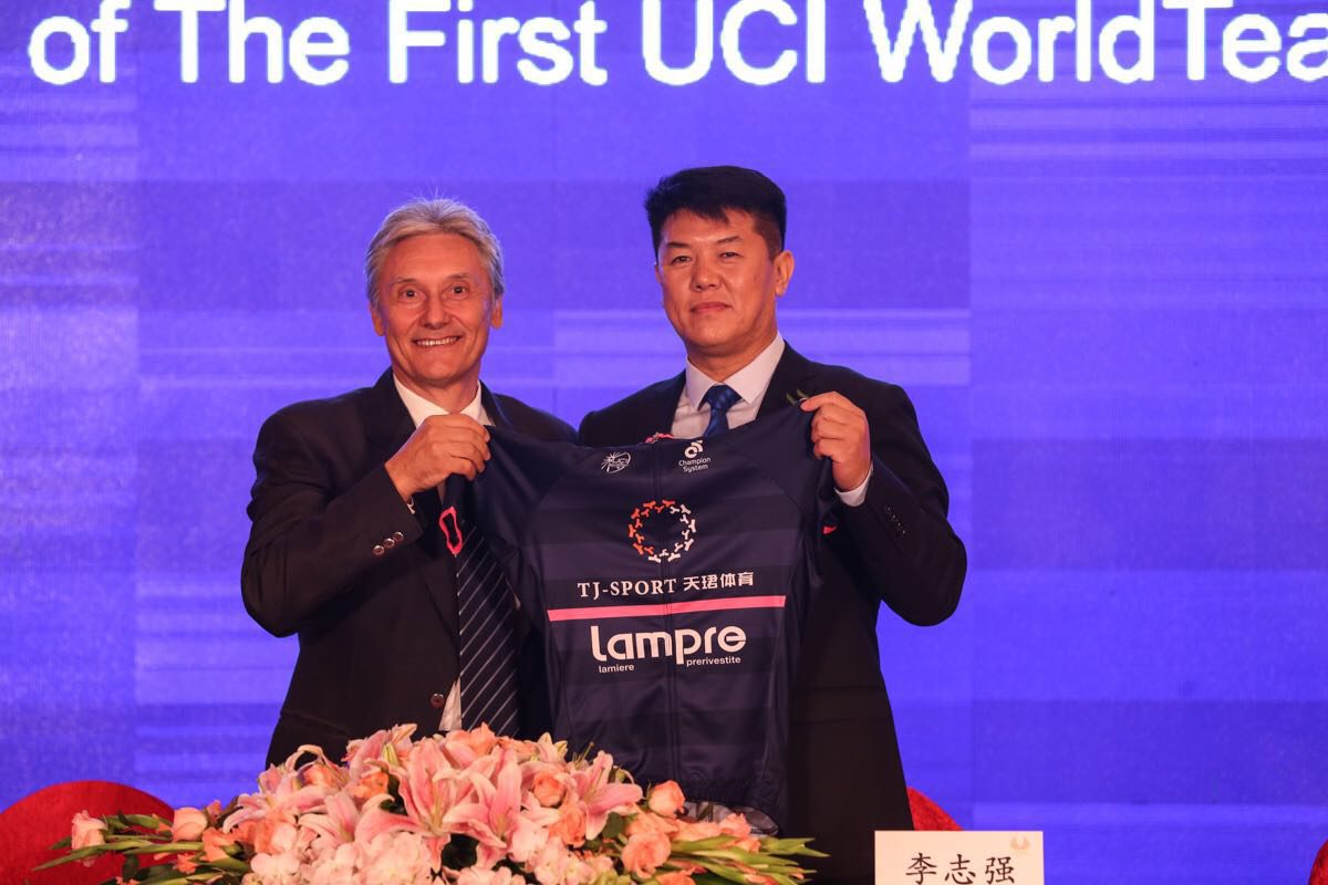 Giuseppe Saronni e Li Zhiqiang