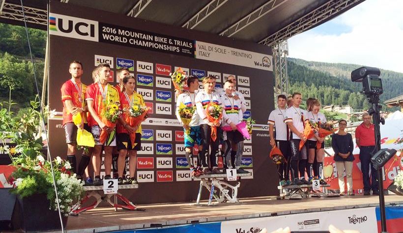 Il podio del Mondiale Trials per Team