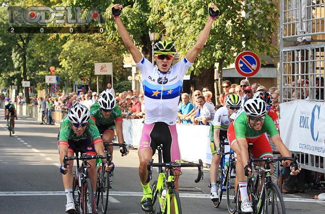 La prima vittoria di Riabushenko in maglia di campione europeo a Collecchio