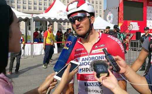 Marco Benfatto vincitore della prima tappa del Tour of China I