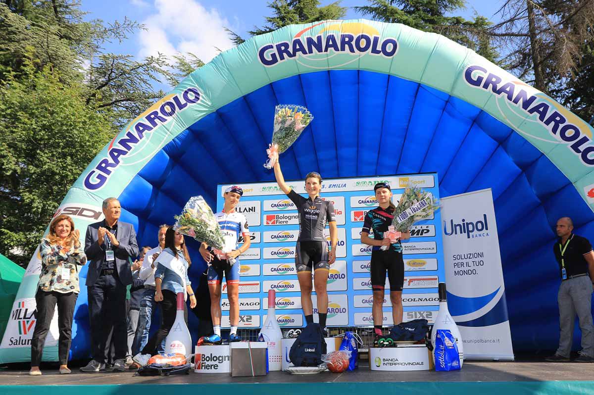 Il podio del Giro dell'Emilia Femminile 2016