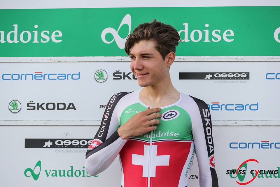 Il vincitore della crono Marc Hirschi